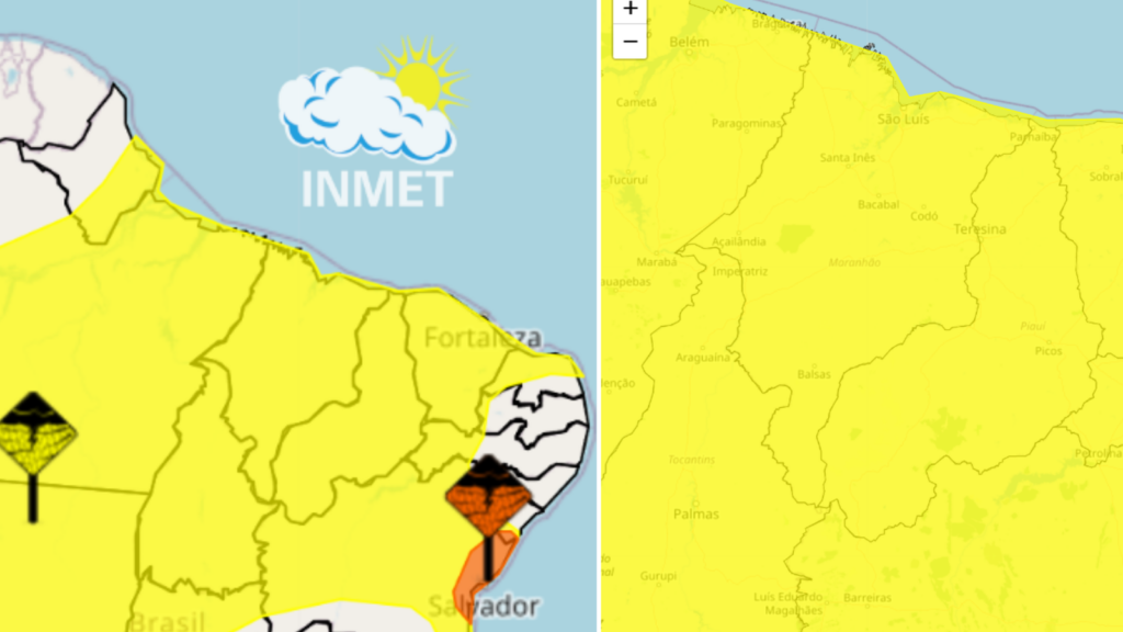 CLIMA: Maranhão tem alerta amarelo para chuvas intensas