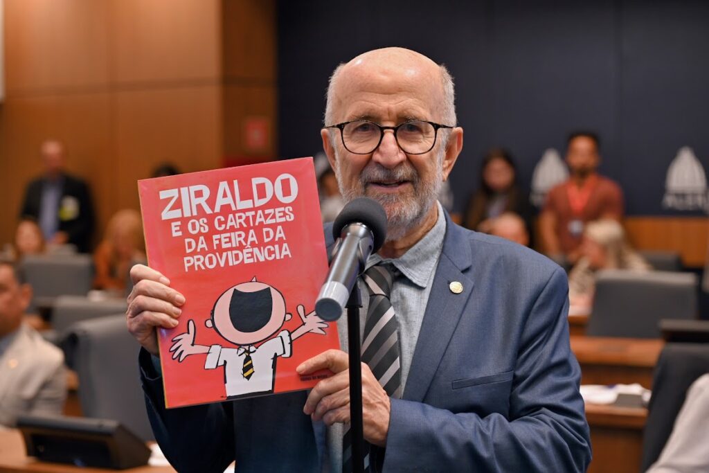 Deputado faz homenagem a Ziraldo durante sessão na Alerj