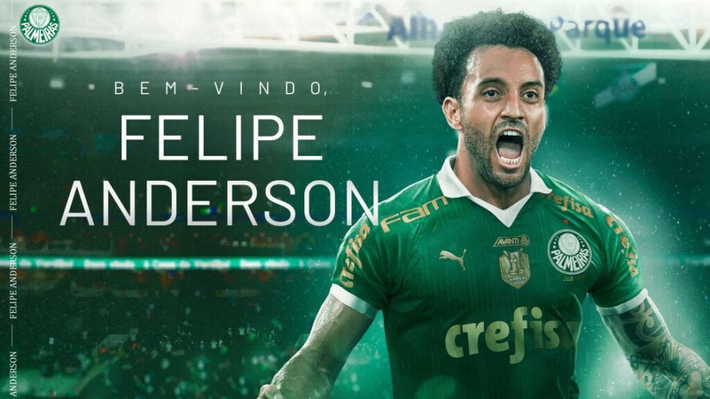 Palmeiras anuncia Felipe Anderson, da Lazio; veja lances do reforço