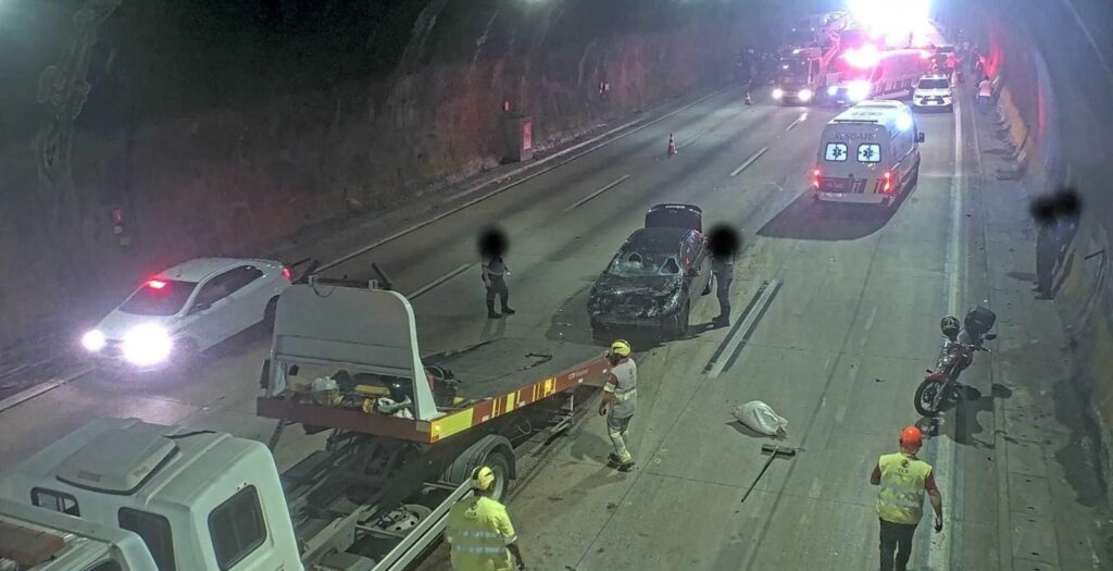 Ventilador se desprende de teto de túnel do Rodoanel e