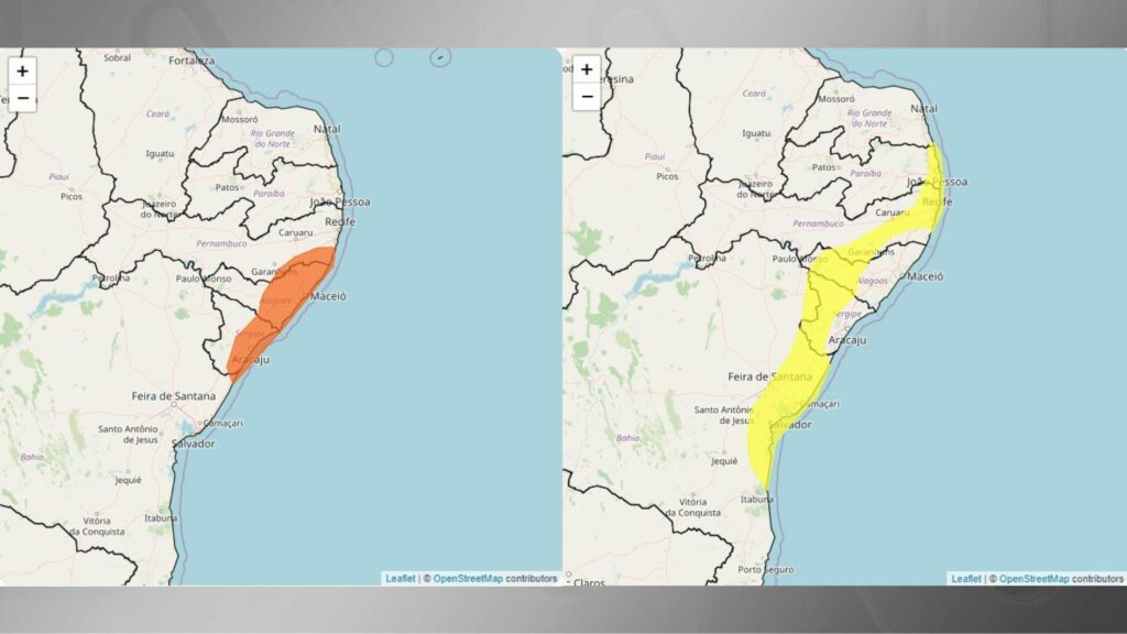 Chuvas fortes: estados do Nordeste têm alerta de perigo para