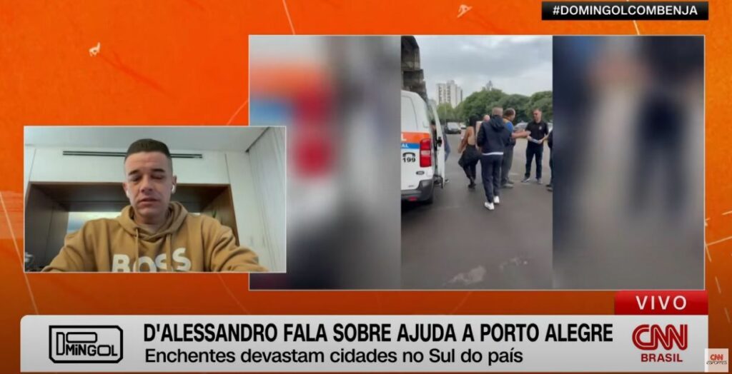 Ídolo do Inter, D'Alessandro alerta sobre drama no RS: “O