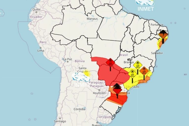 Inmet emite alertas vermelhos para extremos no clima: calor sufocante