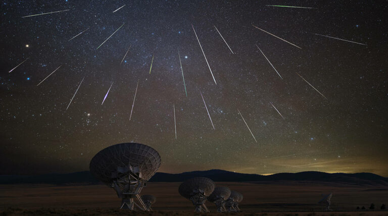 Lançamento espacial tripulado e chuva de meteoros no Calendário Astronômico