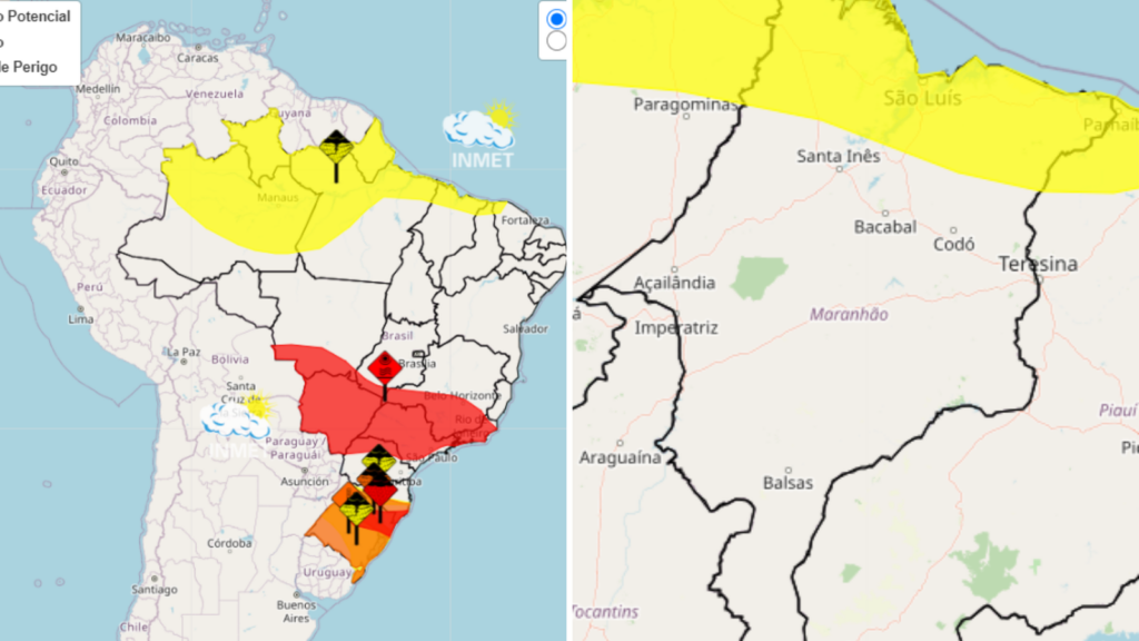 Mais de 80 cidades do MA tem alerta de chuvas