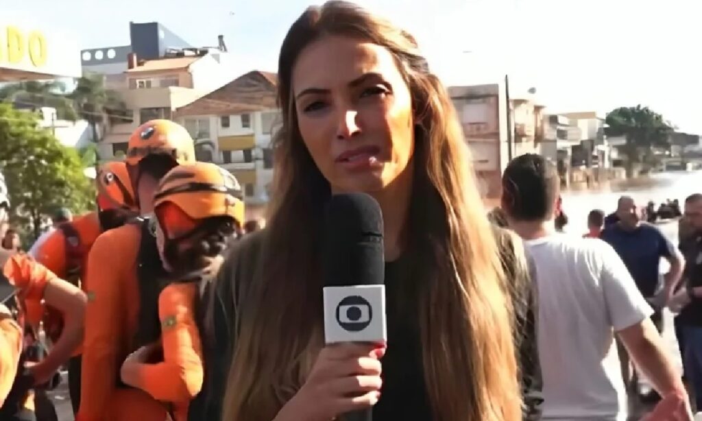 Patrícia Poeta ao vivo do RS chama a atenção e