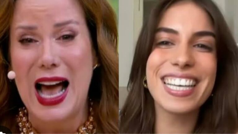 Regina Volpato é surpreendida por filha ao vivo no SBT