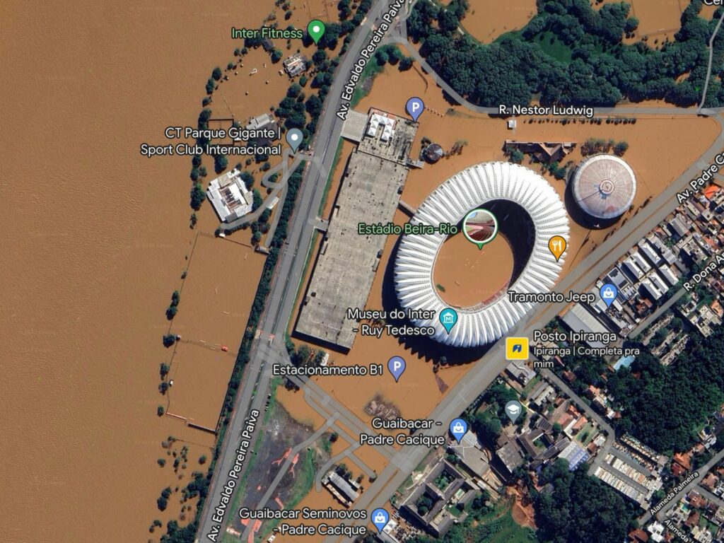 Atualização do Google Maps mostra dimensão das enchentes em Porto