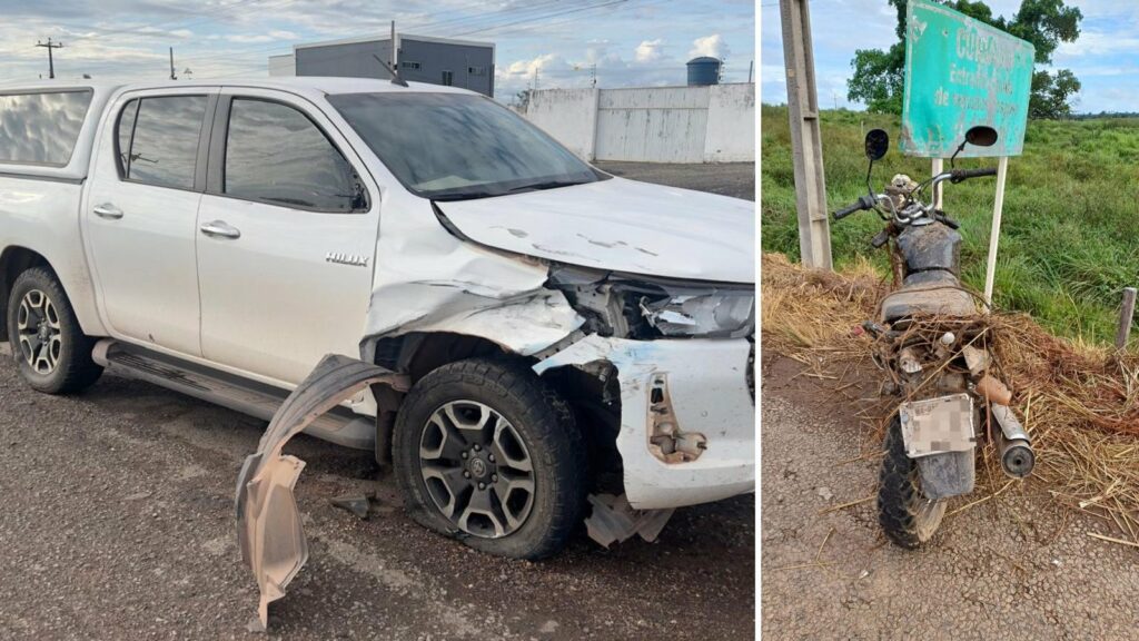 Caminhonete arrasta motociclista por mais de 40 metros na BR-316