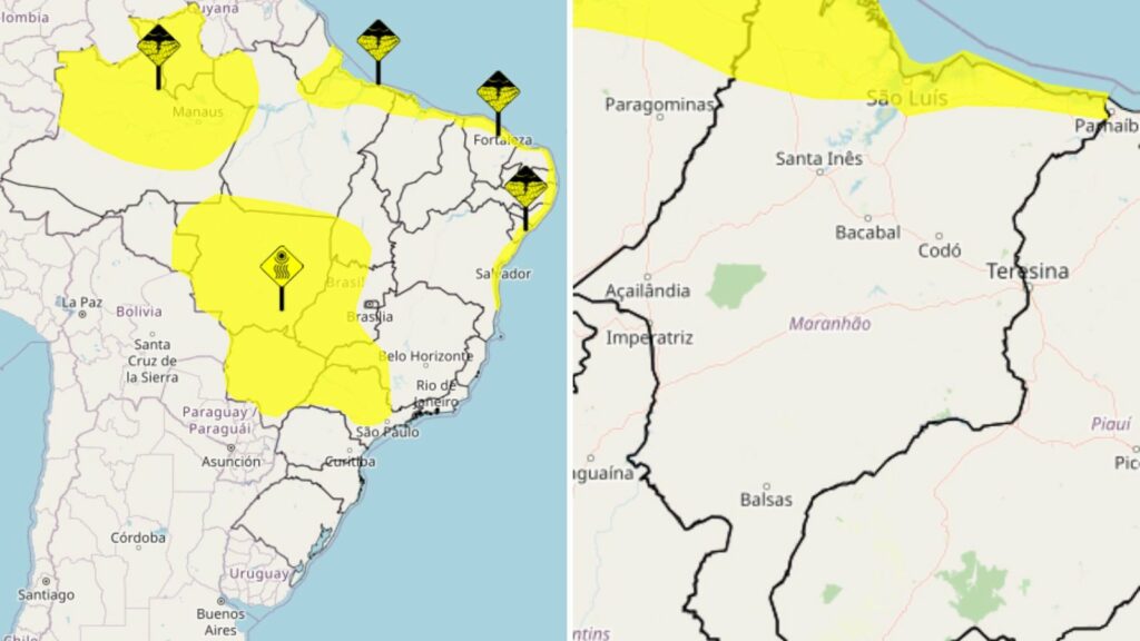 Chuvas intensas devem atingir 55 cidades do MA