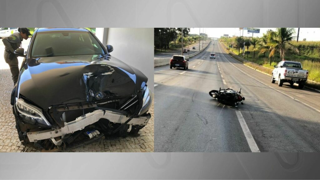 Motociclista morre após ser arrastado por carro de luxo em