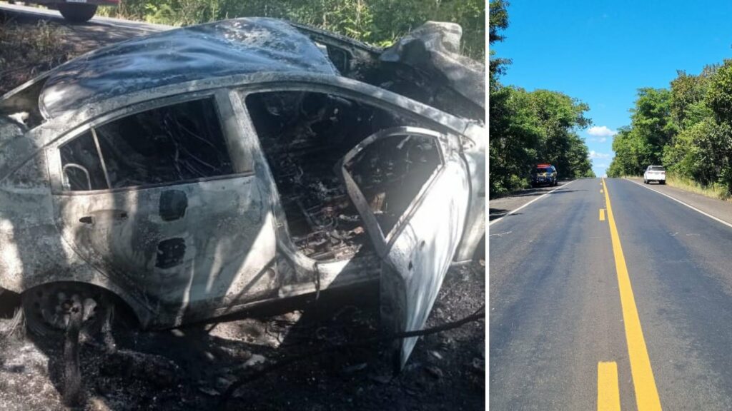 Motorista fica gravemente ferido após veículo colidir em árvore na