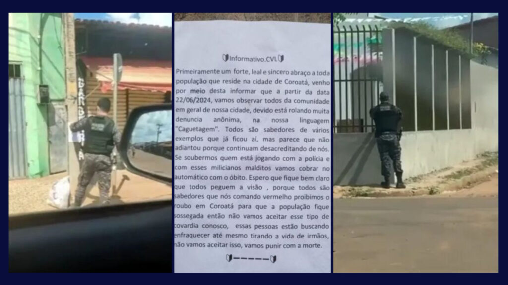 Polícia Civil investiga cartazes atribuídos ao Comando Vermelho em Coroatá