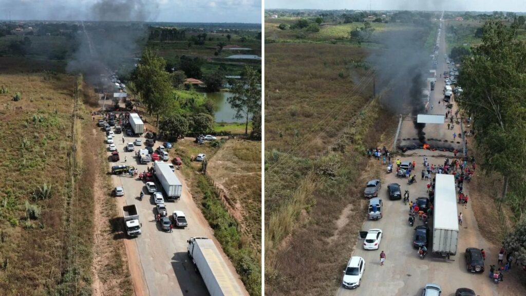 BR-316 é liberada por manifestantes após horas de bloqueio