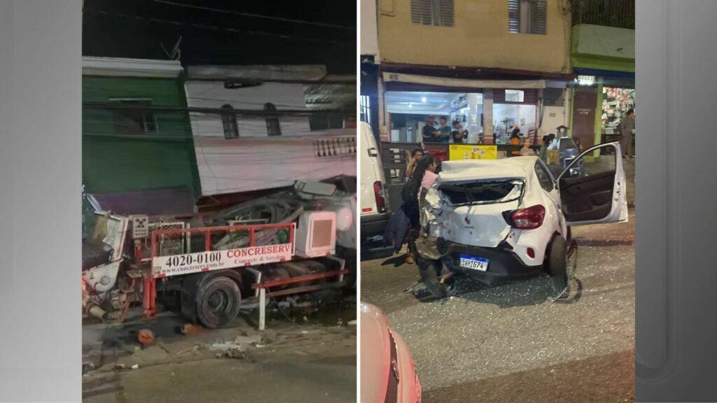 Caminhão desgovernado deixa cinco feridos ao atingir casa e veículos