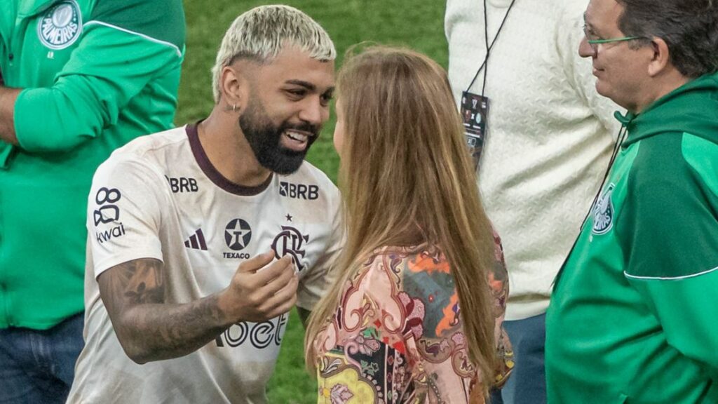 Gabigol e Leila Pereira se encontram antes de Flamengo x