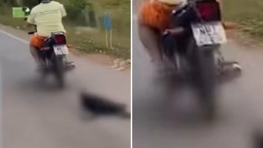 Homem é preso após arrastar cachorro na traseira de motocicleta