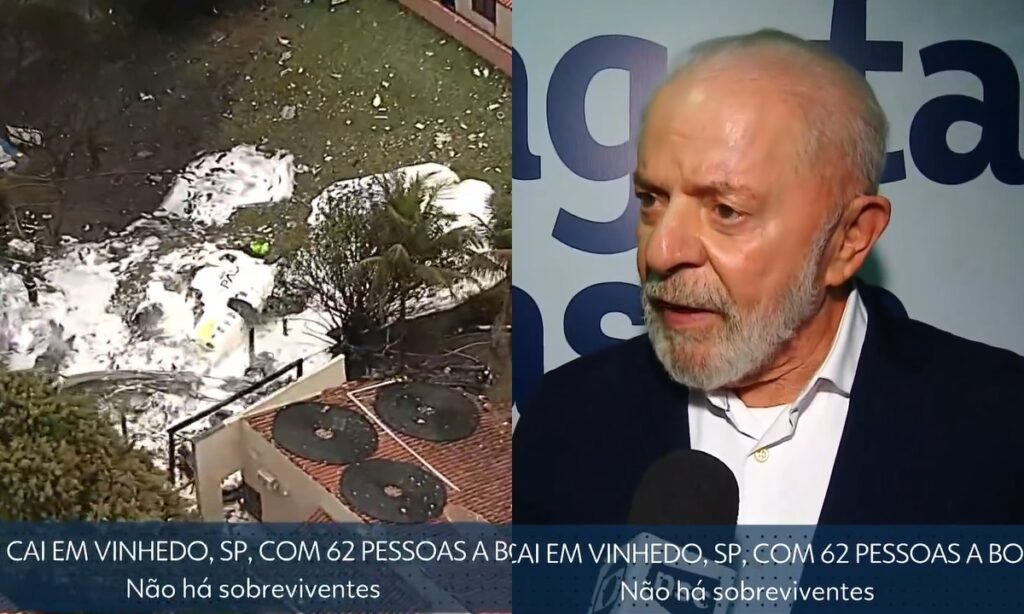 Lula fala no Jornal Nacional sobre queda de avião em