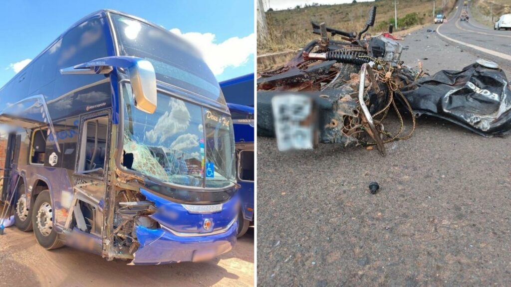 Motociclista morre ao colidir em ônibus, na BR-222