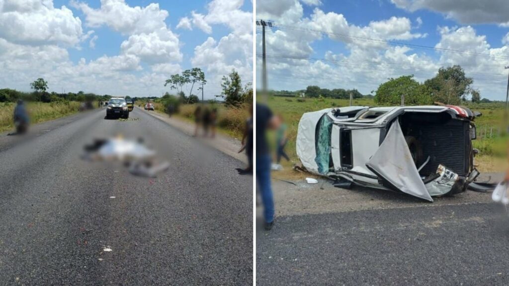 Ocupantes sacam de veículo e morrem em acidente na BR-316