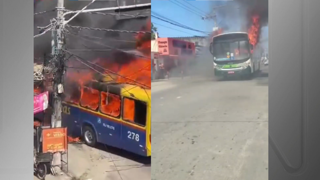 Ônibus são incendiados no Rio durante operação da polícia