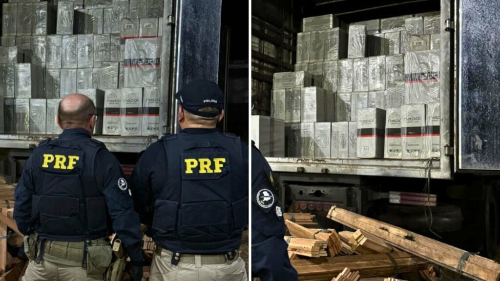 PRF apreende mais de 270 mil maços de cigarros contrabandeados