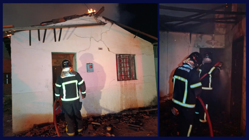 Residências pegam fogo ao mesmo tempo em Imperatriz; casa foi