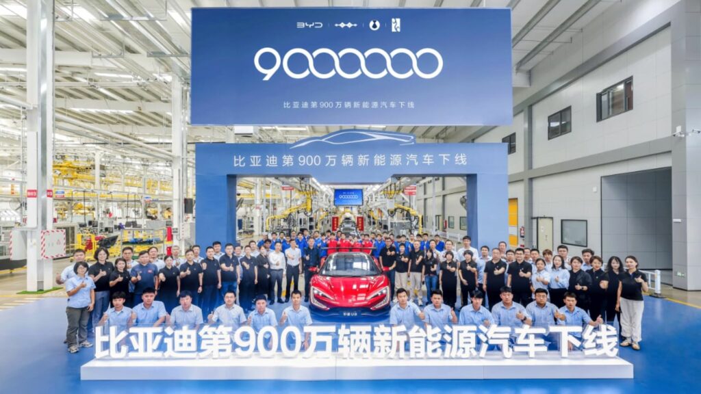 BYD alcança marca de 9 milhões de veículos elétricos de