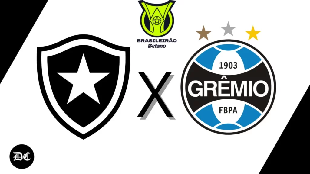 Botafogo x Grêmio: escalações, quem apita e onde assistir a