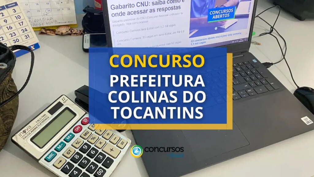 Concurso Colinas do Tocantins - TO: até R$ 8,7 mil