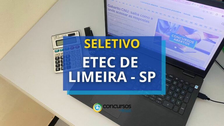 Etec de Limeira - SP realiza novo processo seletivo