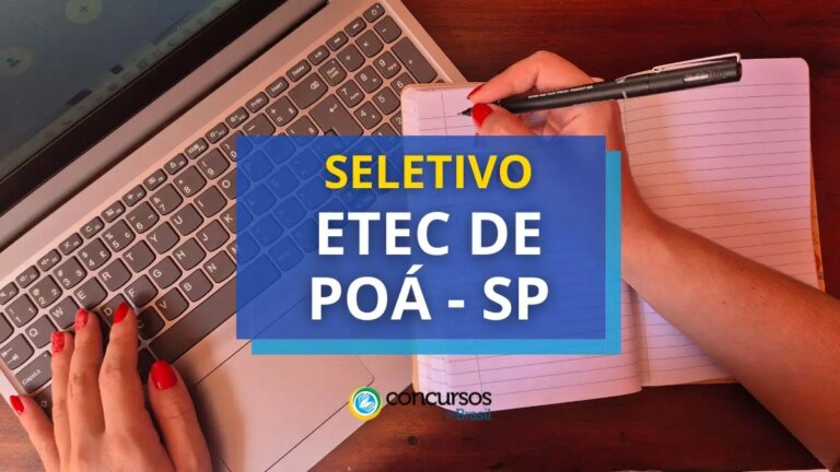 Etec de Poá - SP anuncia edital de processo seletivo