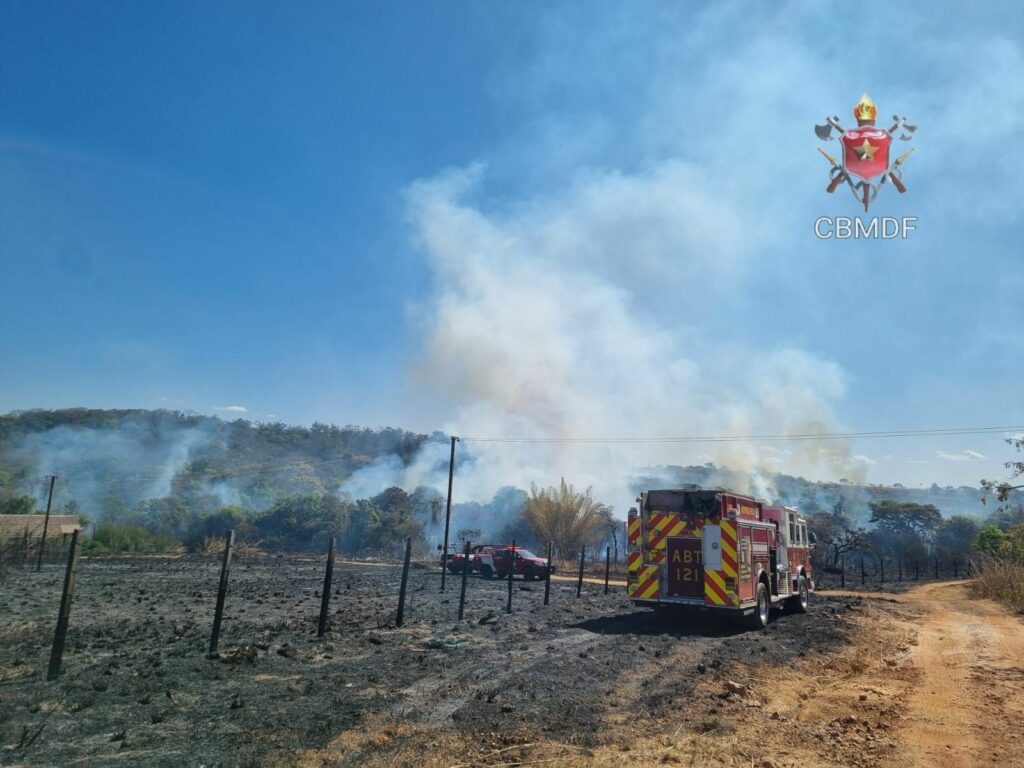 Incêndio florestal atinge área do Parque Ecológico do Riacho Fundo