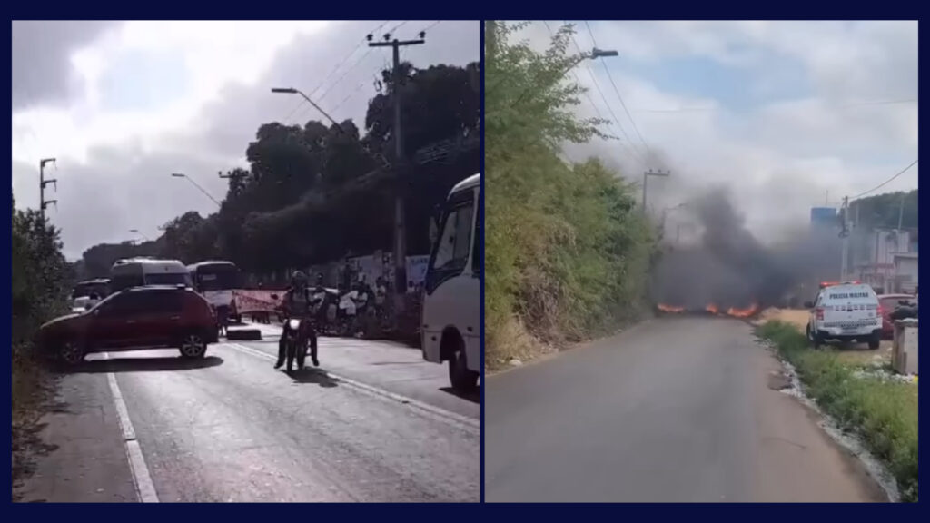 Manhã de terça (17) é marcada por protestos com bloqueio