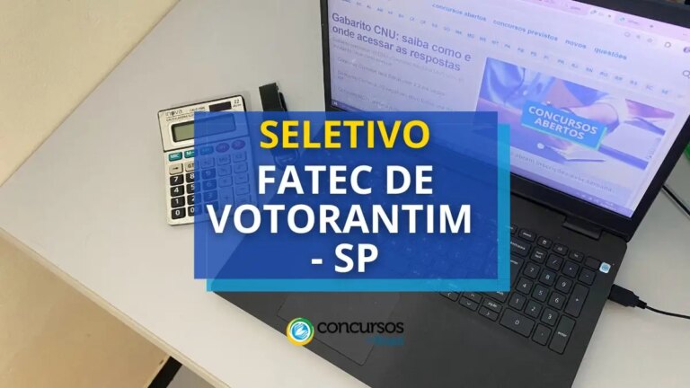 Novo processo seletivo na FATEC de Votorantim