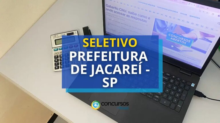 Prefeitura de Jacareí - SP abre novo processo seletivo