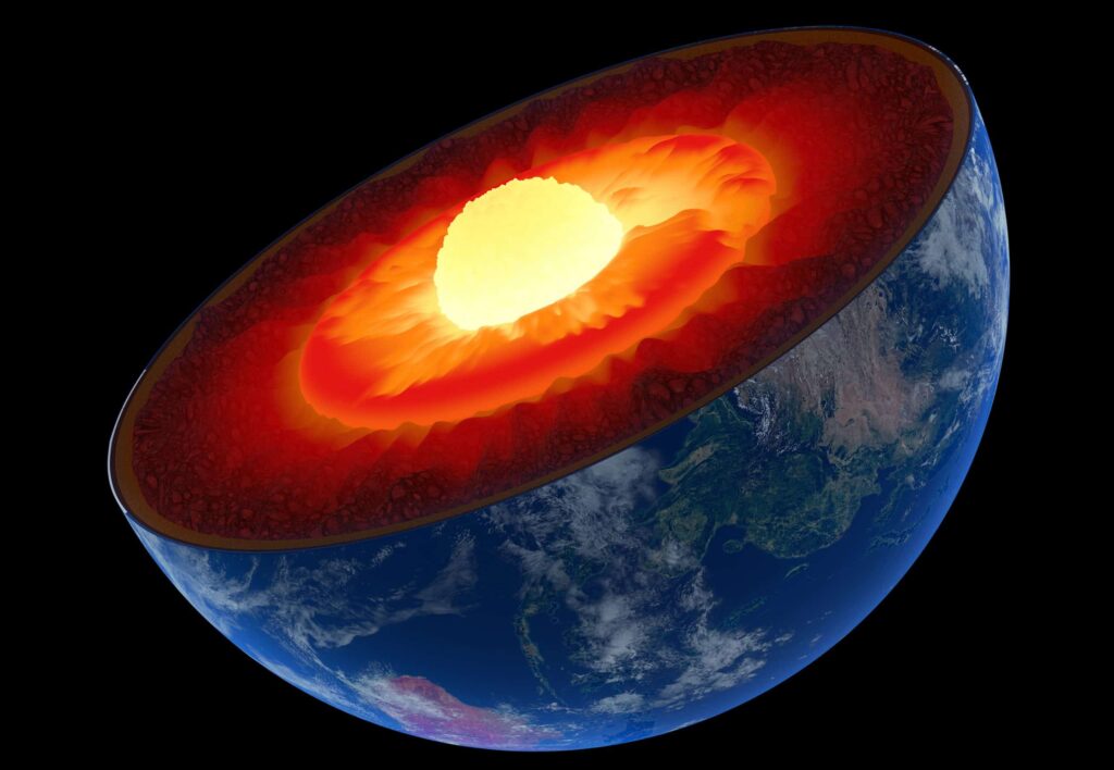 Super-resfriamento do núcleo pode explicar o campo magnético da Terra