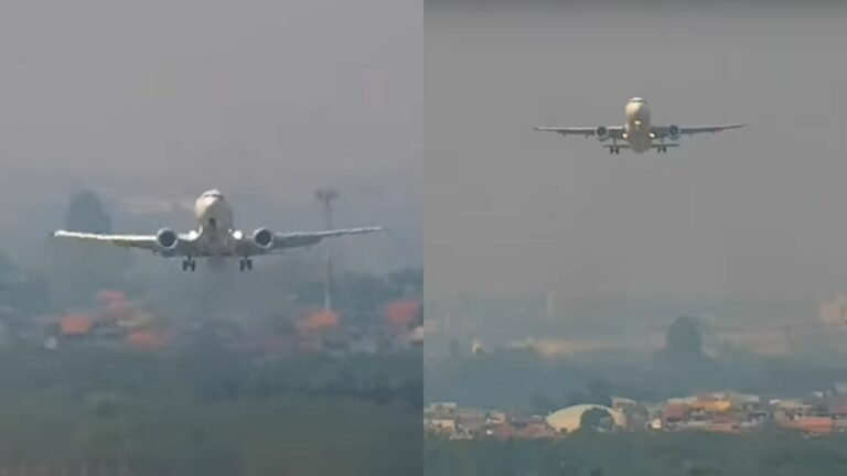 Vídeo: Com ventos fortes, dois aviões arremetem em Guarulhos em