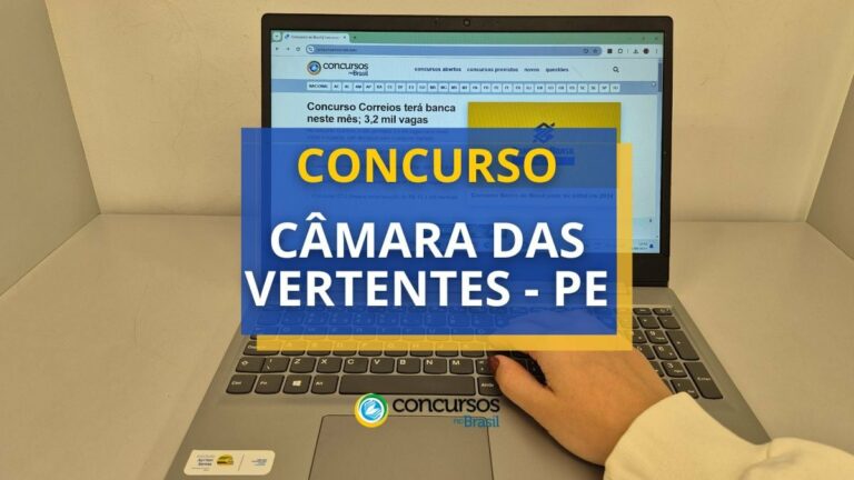 Concurso Câmara das Vertentes - PE: até R$ 4.400 por