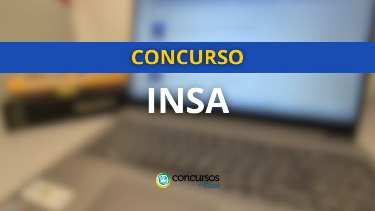 Concurso INSA oferece remuneração de R$ 8,8 mil mensais