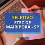 Etec de Mairiporã - SP lança novo edital de seletivo