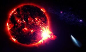 Explosão solar violenta atinge cometa – que pode ter morrido