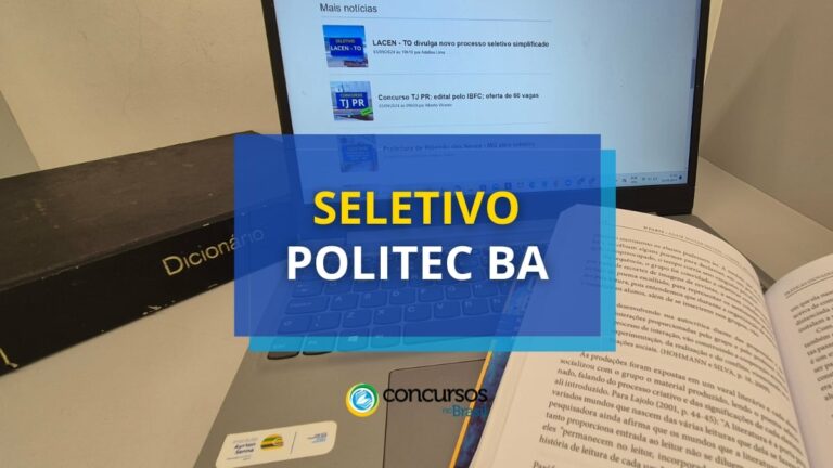 Politec BA oferta mais de 160 vagas REDA em seletivo