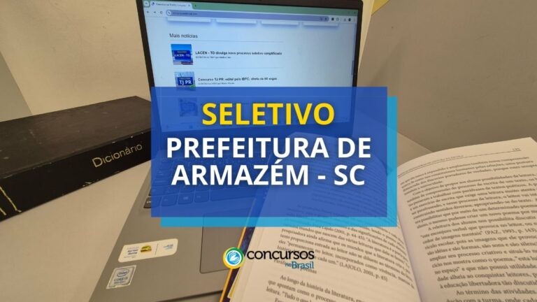 Prefeitura de Armazém - SC: até R$ 4,1 mil em