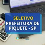 Prefeitura de Piquete - SP anuncia edital de seletivo