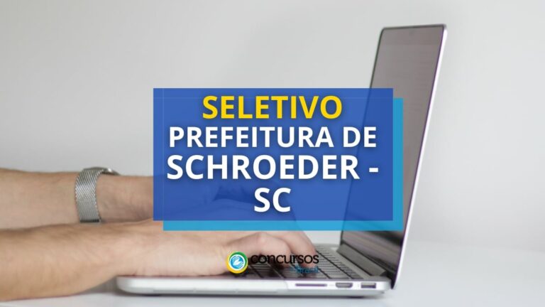 Prefeitura de Schroeder - SC publica edital de seletivo