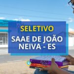 SAAE de João Neiva - ES: vagas abertas em seletivo