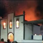 Vídeo: incêndio destrói igreja no interior do Maranhão