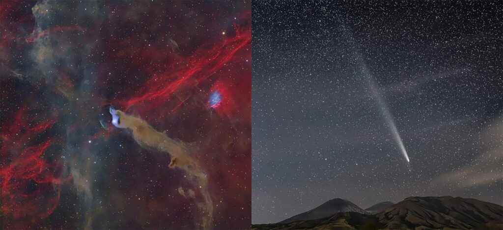 Caverna do Lobo e Cometa do Século nas Imagens Astronômicas