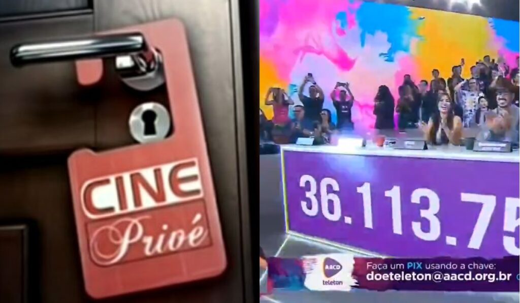 Cine Privé supera 23 programas da Band; Teleton 2024 chega